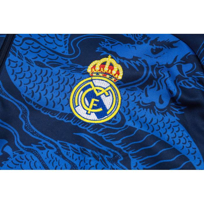 Tuta da Track di Felpa Real Madrid Dragon Bambino 2024-2025 Blu